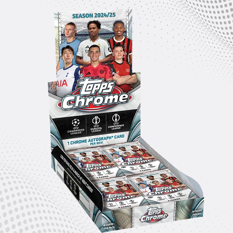 Box Topps Chrome UCC 2024/25 di carte sportive collezionabili