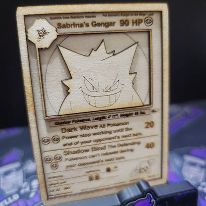Carta Pokémon Multistrato in Legno - Gengar