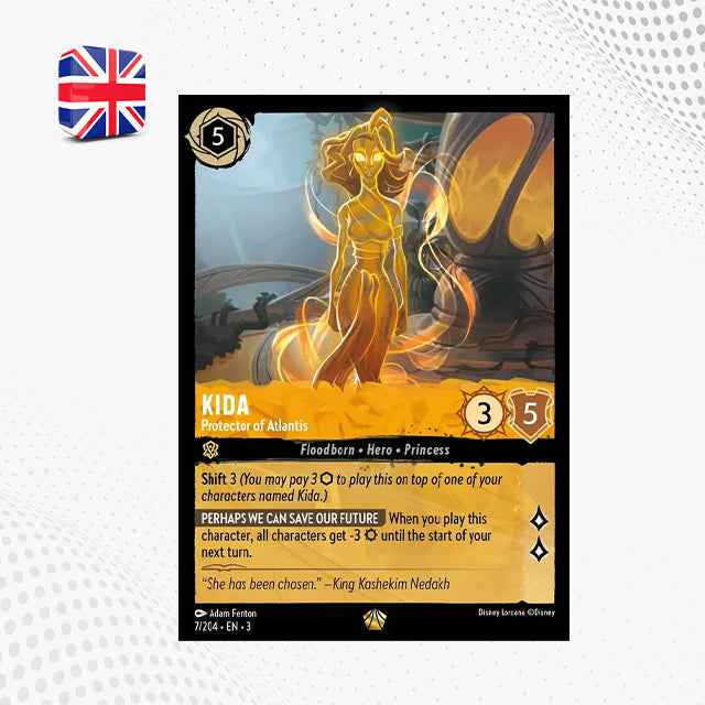 KIDA : PROTECTOR OF ATLANTIS (7/204 EN3) LEGGENDARIA | Lorcana In The Ink Lands [ENG]