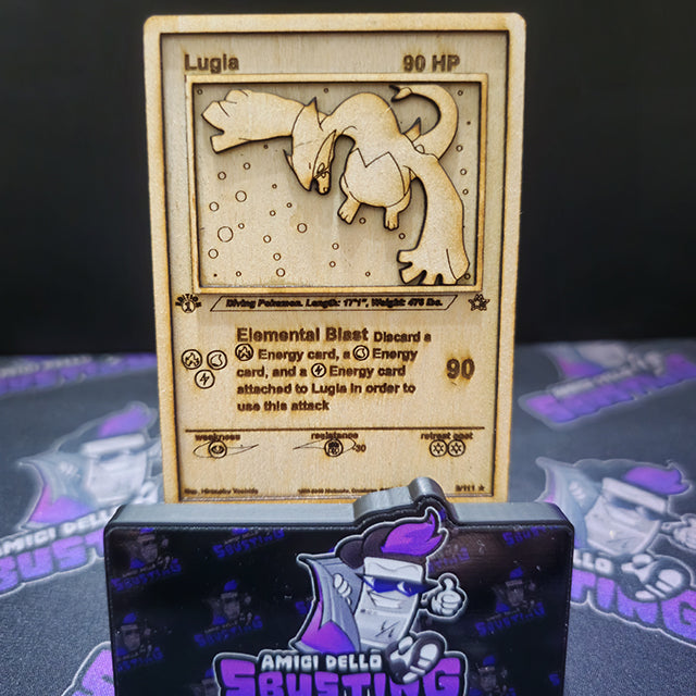 Carta Pokémon Multistrato in Legno - Lugia