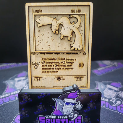Carta Pokémon Multistrato in Legno - Lugia