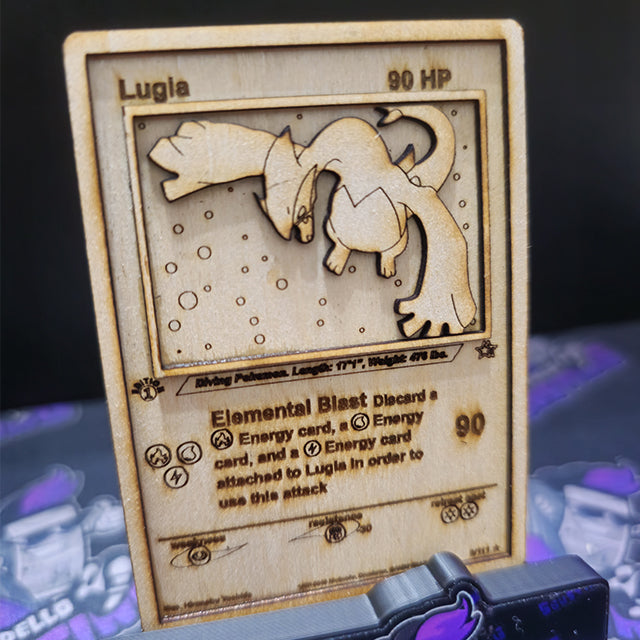 Carta Pokémon Multistrato in Legno - Lugia