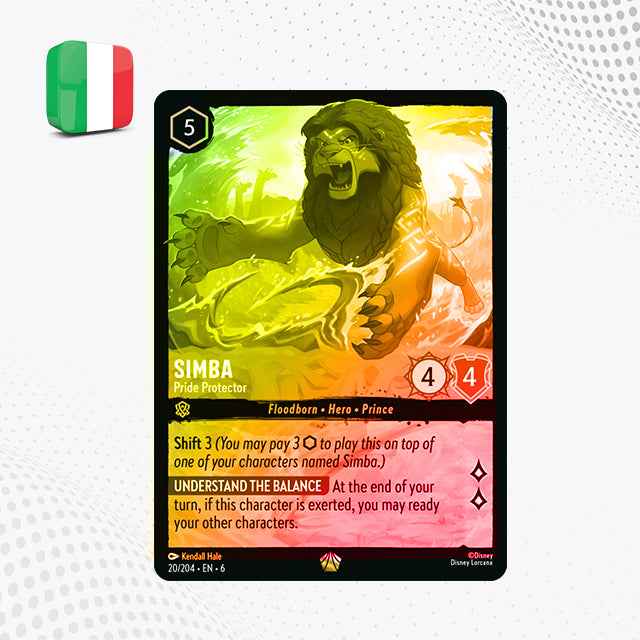 SIMBA : Protettore del Branco (20/204 IT6) - LEGGENDARIA FOIL | Lorcana Mare di Azzurrite [ITA]