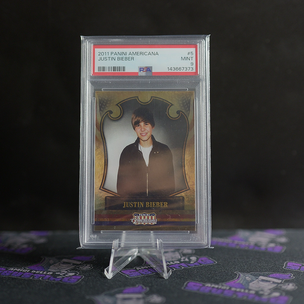 2011 PANINI AMERICANA JUSTIN BIEBER RC [PSA 9]