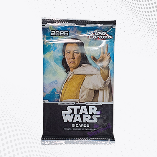 Bustina Topps Chrome STAR WARS 2025 di carte entertainment collezionabili