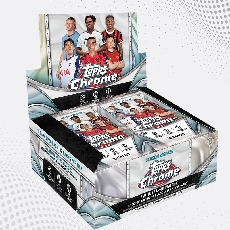 Box Topps Chrome UCC 2024/25 di carte sportive collezionabili