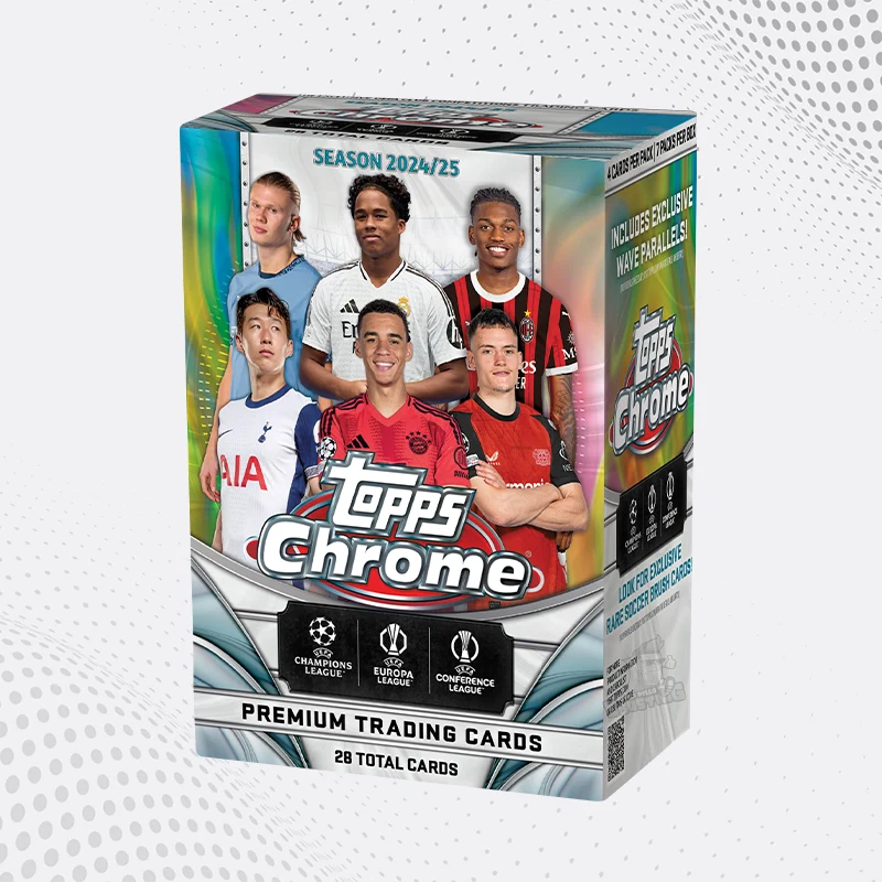 Box Topps Chrome UCC 2024/25 di carte sportive collezionabili